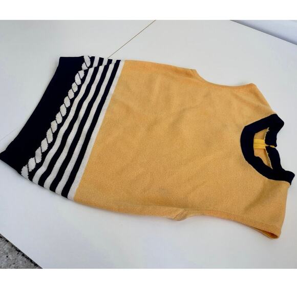 St. John Collection by Marie Gray Cami knit Sleeveless Blue/yellow Santana Sz S - Picture 11 of 12